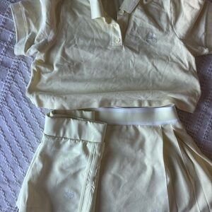 Adidas Yellow Polo and Skirt Set